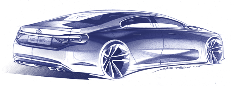 Dongfeng Citron C6 Projet X81 design sketch