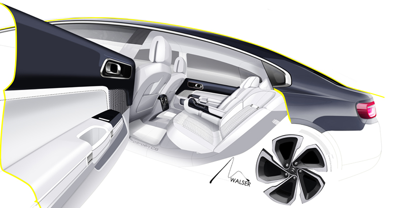 Dongfeng Citron C6 Projet X81 design sketch