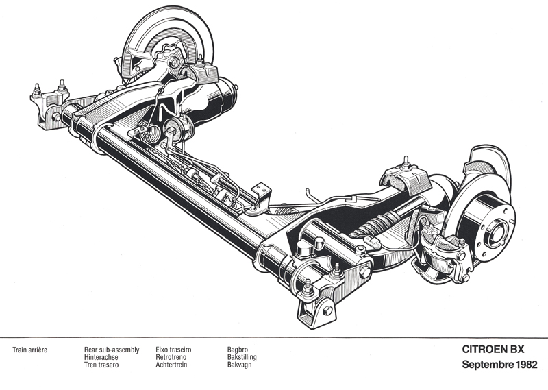 BX rear suspension